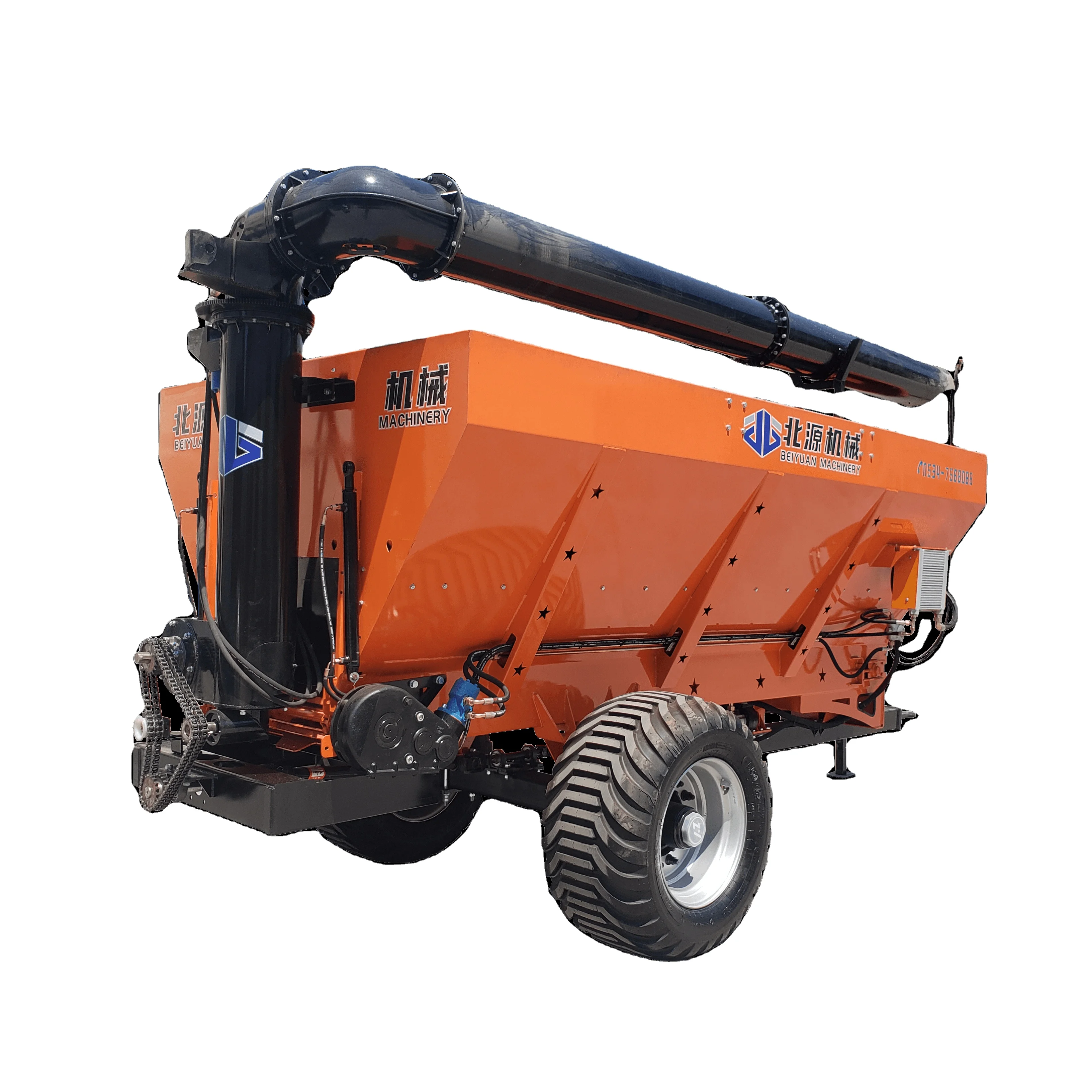 Factory supply Grain transfering trailer bank out wagon for wheat transfering for farm