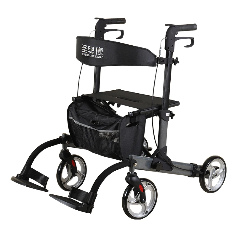 Best Hot Sale Aluminum Rollator Walker With Seat Four Wheel Walker