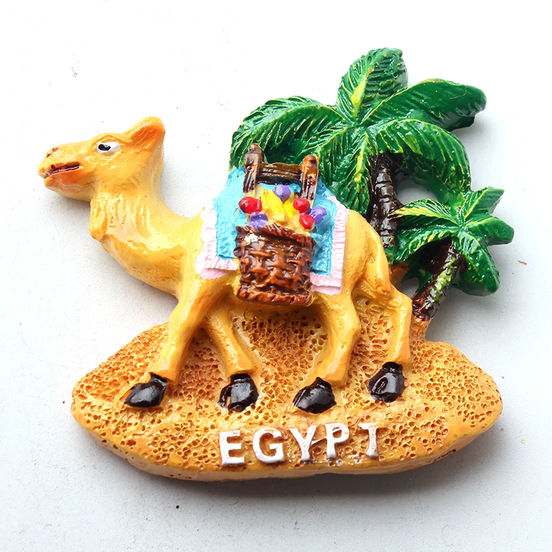 
High Quality Egypt Camel Custom Souvenir Resin Fridge Magnet with Factory Price 