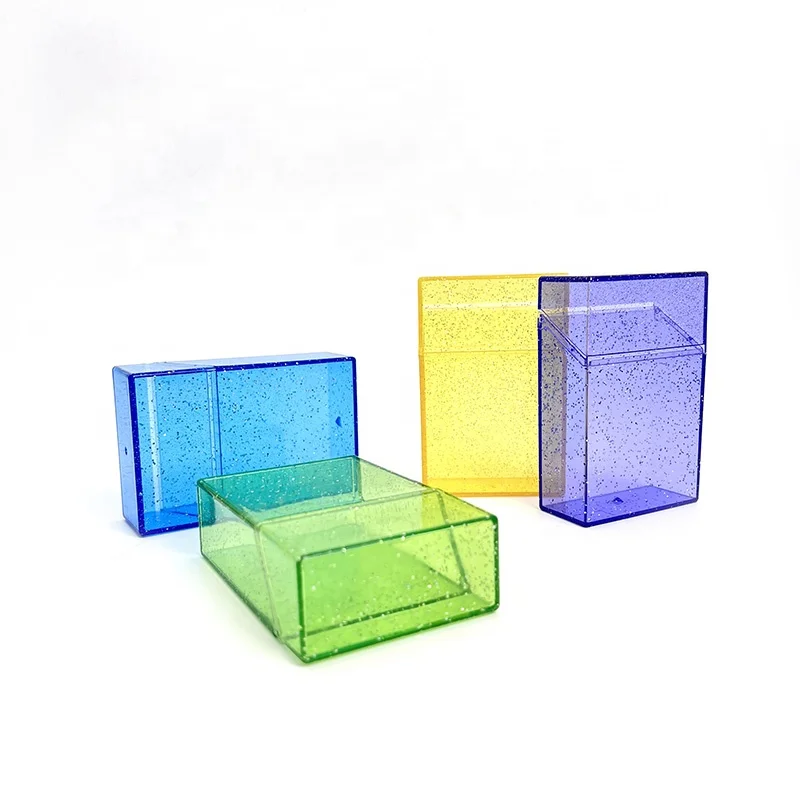 20 Capacity Cigarettes Box Plastic Transparent Portable Thin Pocket Cigarettes Holder Storage Container For Men Women