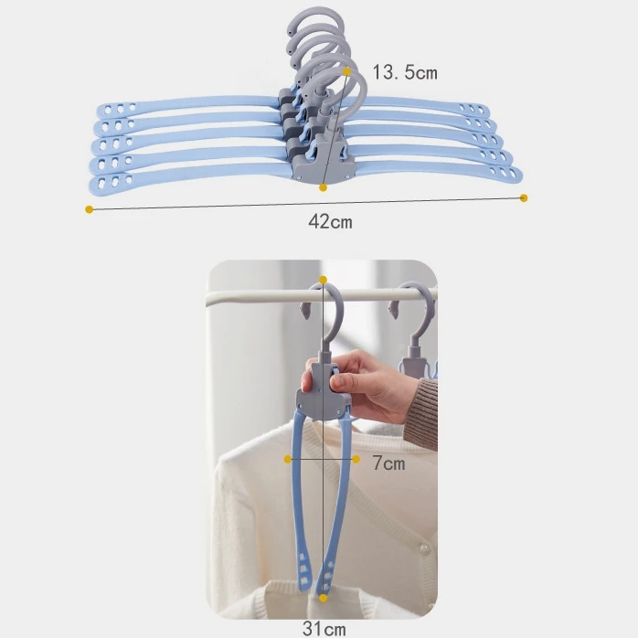Portable Folding Clothes Hangers Travel Accessories Foldable Clothes Drying Rack for Travel Business Trip Pants