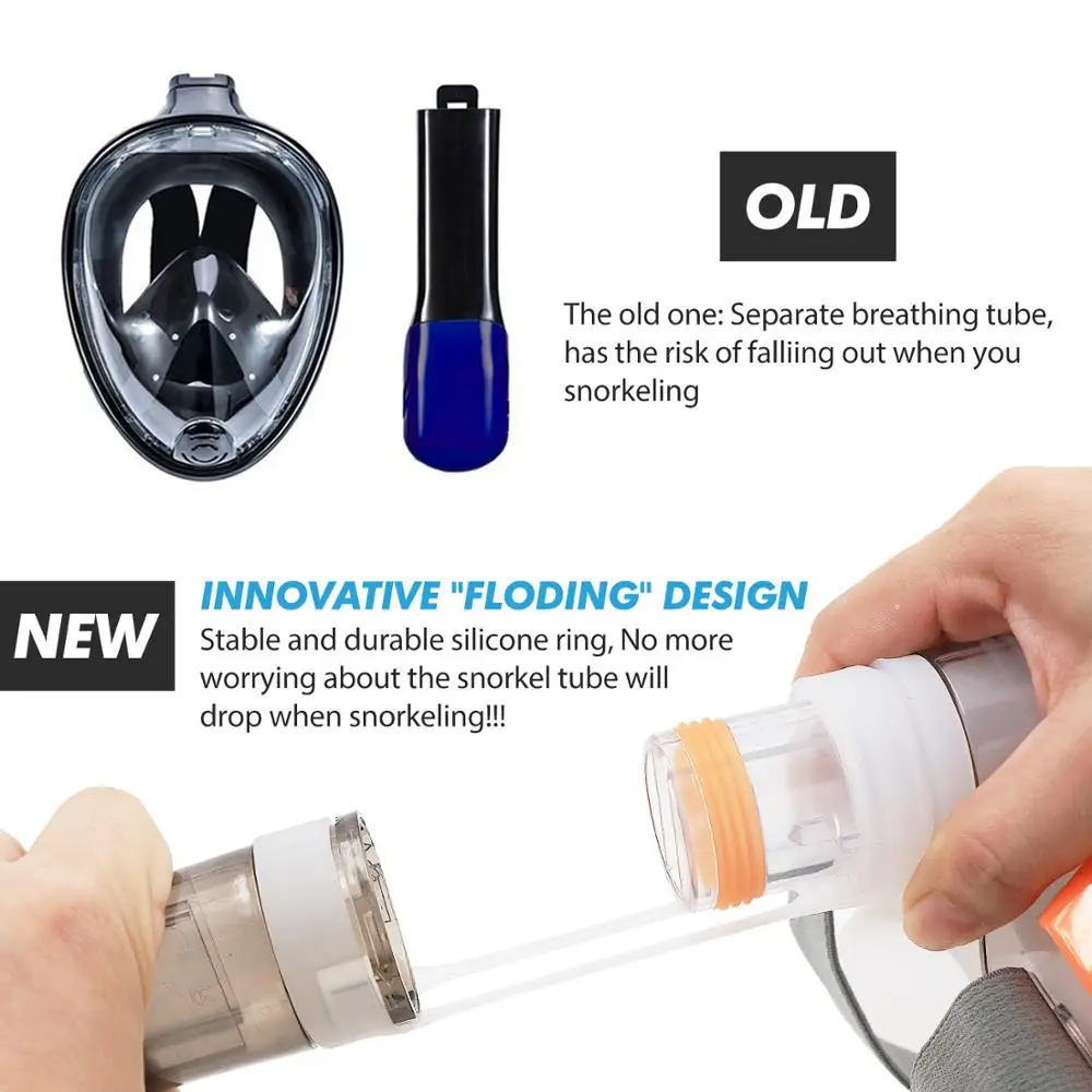 2020 NEW rotation snorkel mask diving mask manufacturer diving face full mask