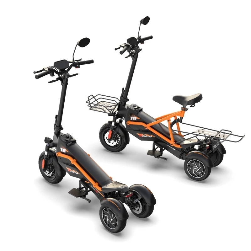 Retail Price- Rear suspension scooter electrico 3 wheels folding electric scooter with seat