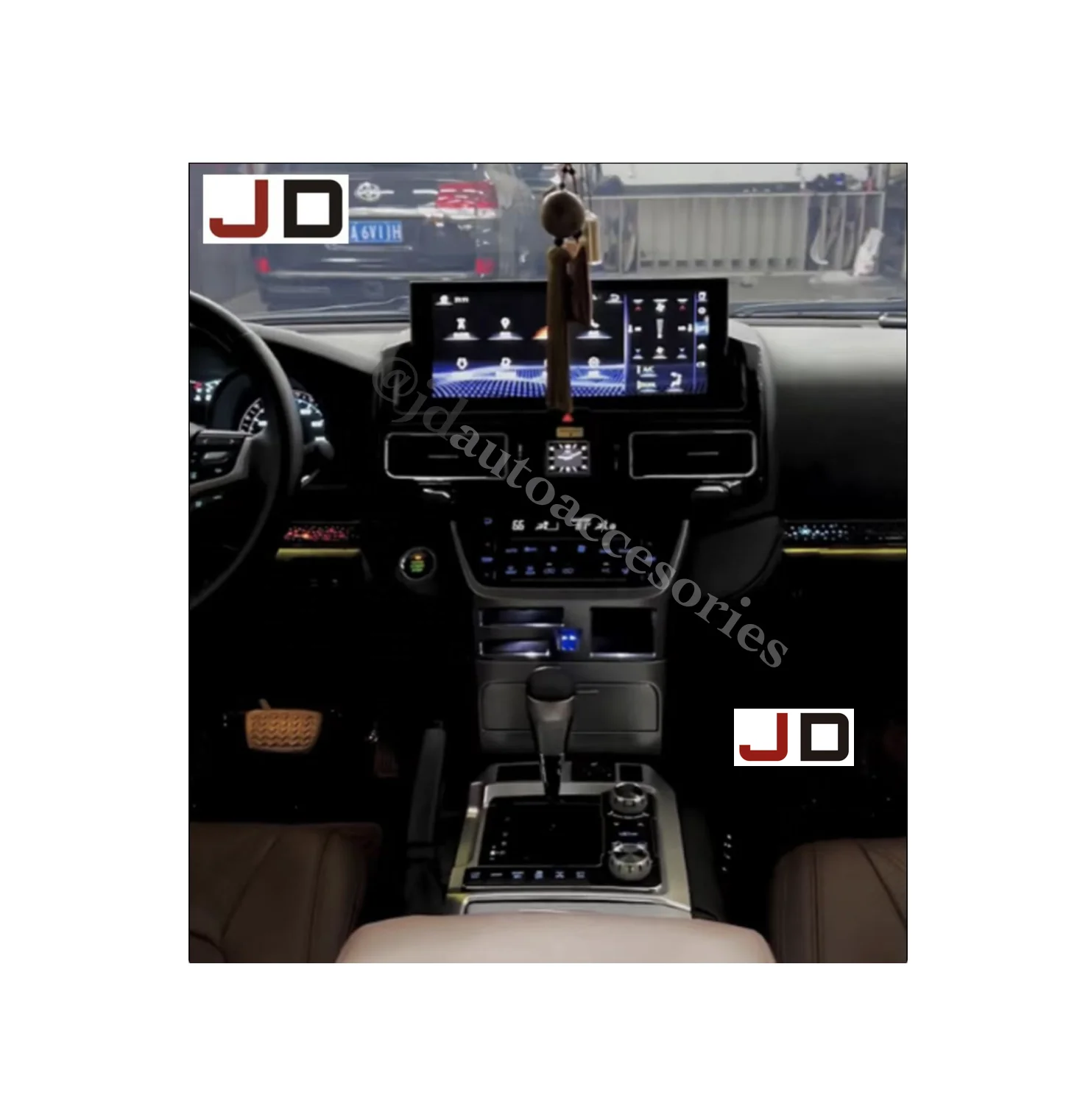JD AUTO 12.3inch ANDROID Radio DVD interior upgrade kit For Toyota Land Cruiser 2008-2015 2021 2022 lexus