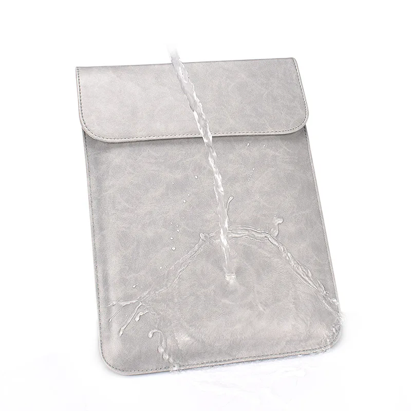 Simple PU Leather Computer Laptops Bag Flip Cover Protective Sleeve PU Laptop Bag Leather For Men