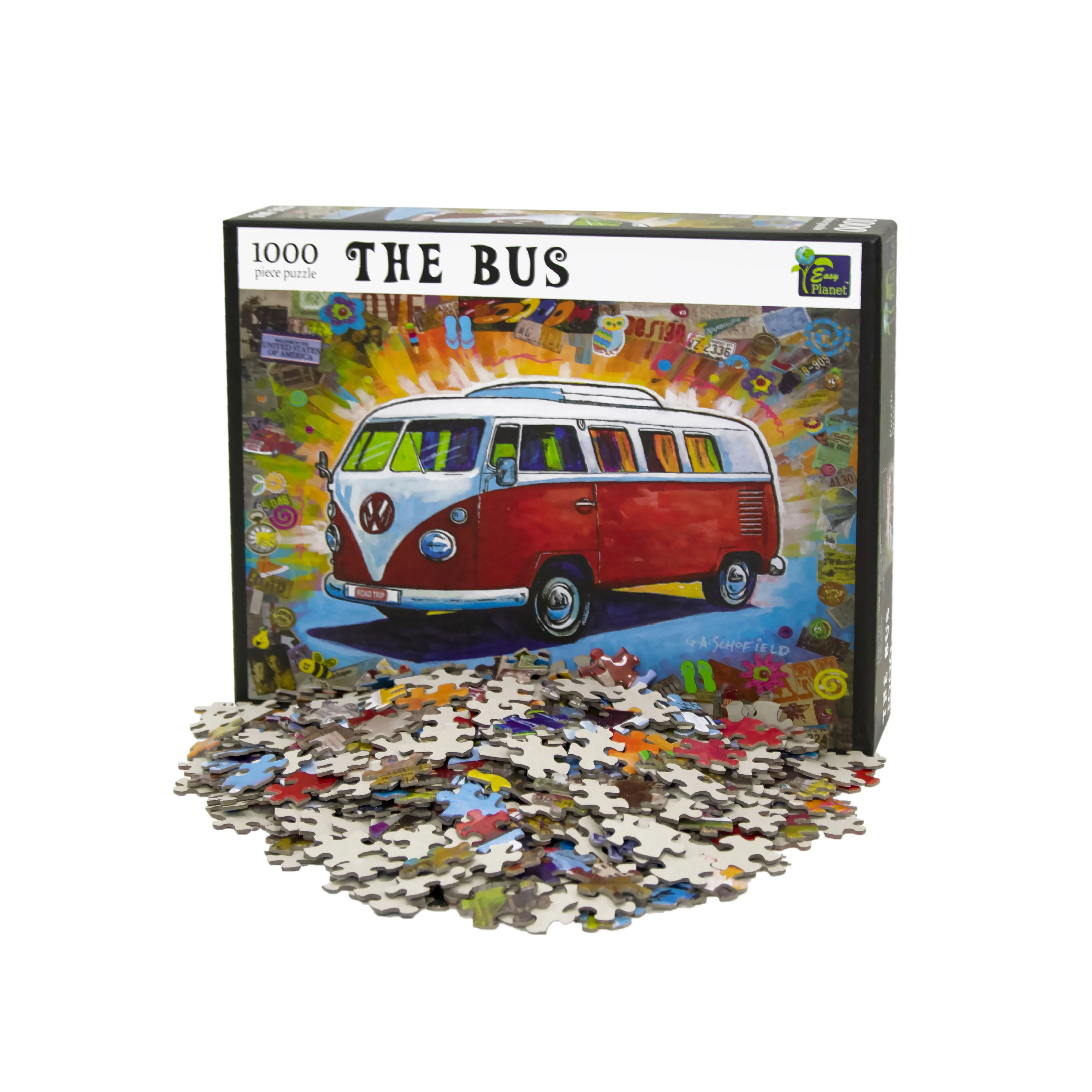 Wholesale high quality Custom Paper Cardboard Puzzle Game 1000 pieces Cartoon Jigsaw  puzzles for Adults Kids