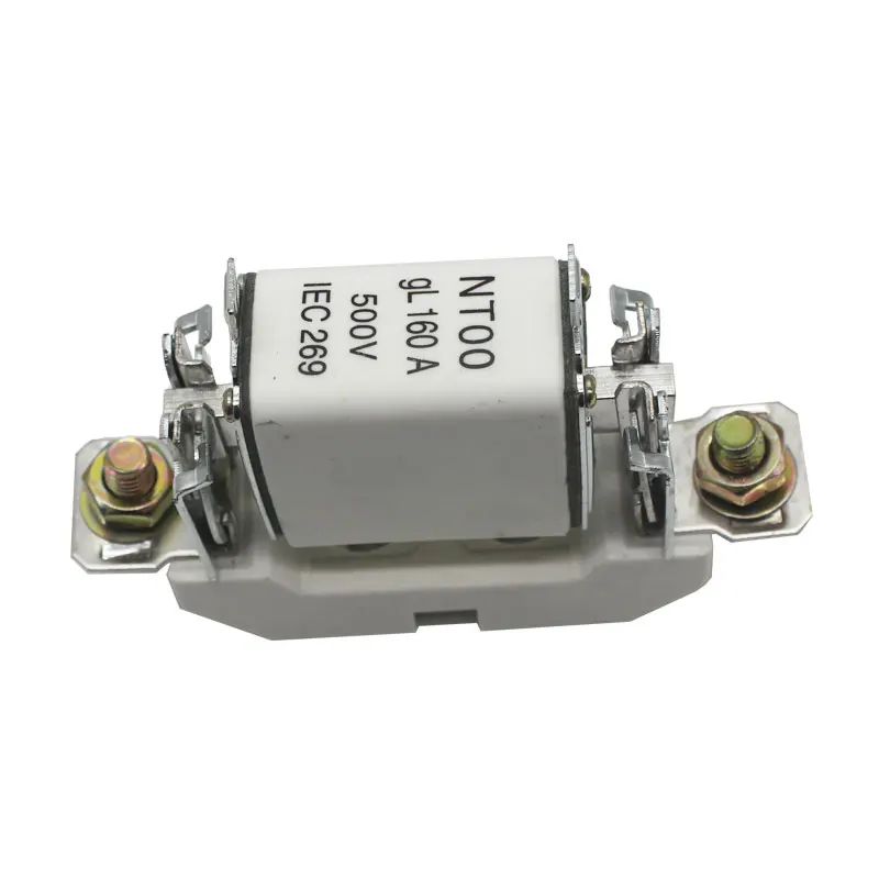 HRC NH00 fuse holder and high breaking capacity and low voltage usage balde fuse ceramic porcelain fuse base