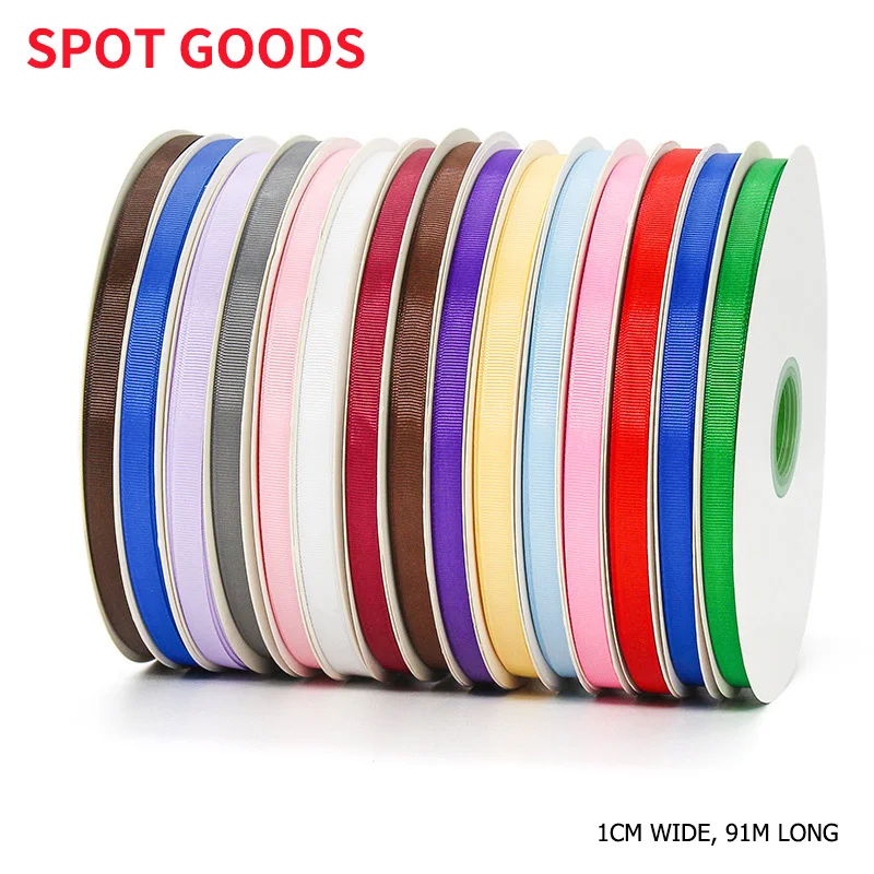 Wholesale Ribbon Mix 196 Colors 3/8 Inch 1cm Grosgrain Polyester Ribbon for Gift Packing