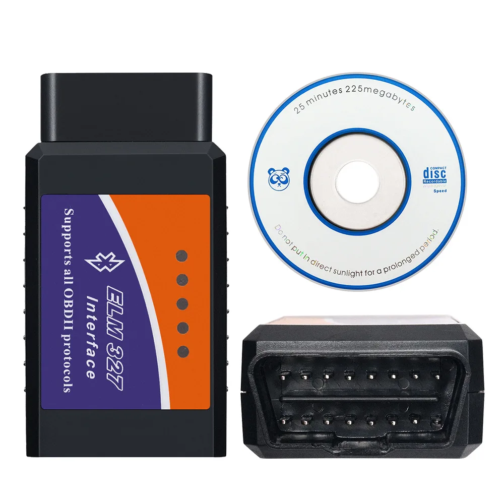 Мини ELM327 BT интерфейс V2.1 OBD2 диагностический инструмент Портативный Автомобильный сканер автоматический с заводской розеткой