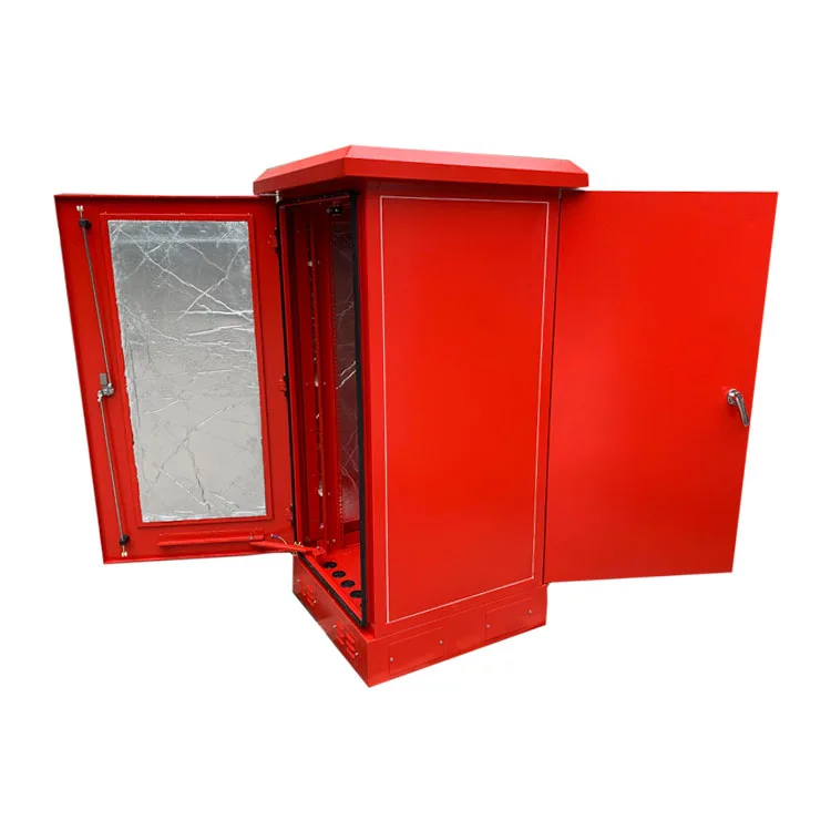 Langji Outdoor Base Station Cabinet Double Layer Structure With Fan Cooling Outdoor Telecom Climate Control Cabinet