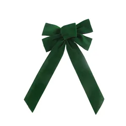 New Design Pre-tied DIY Gift Wrapping Ribbon Bow Large Bow Red Velvet Ornament Christmas Scene Christmas Ribbon Bow