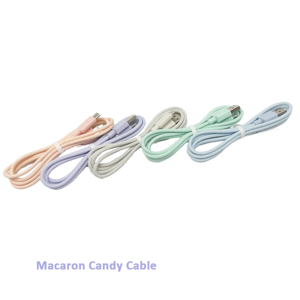 Factory Wholesale Macarons Colors Charging Data Cable For Type c Micro USB Android Phone For Mobile Phone Power Bank