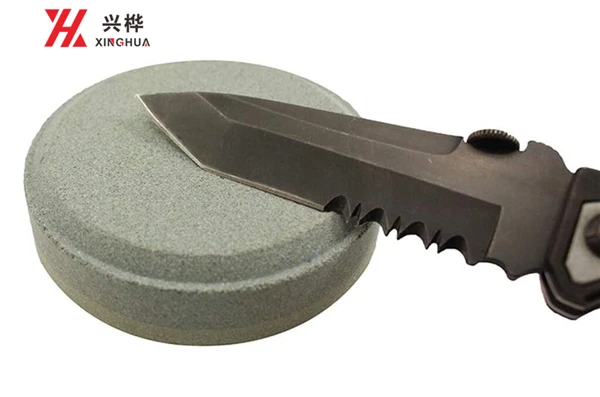 Xinghua 120 240 sharpening whetstone mini hand held round shape for Knife Sharpener
