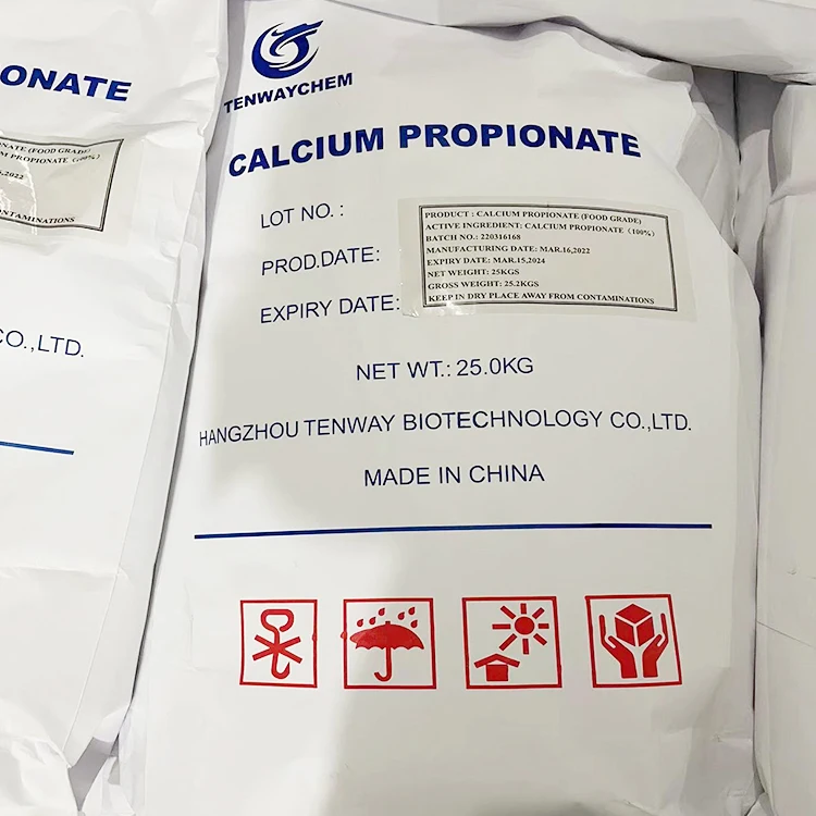 Natural Calcium Propionate Food Grade 25kg Package for Sale Calcium Propionate
