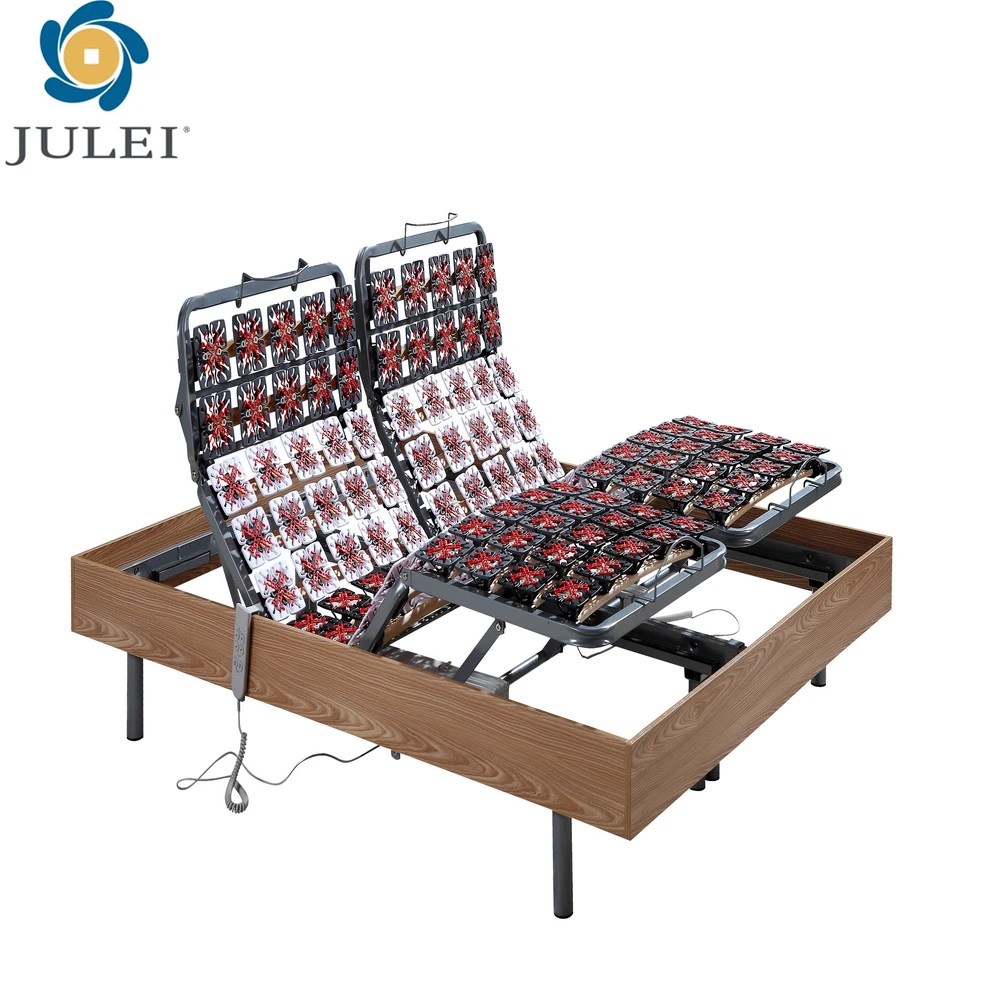 Modern bedroom furniture European hot selling motor adjustable bed wireless remote control foldable frame