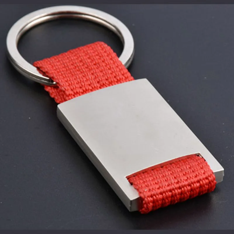 Polyester ribbon key chain Large - area customized LOGO keyrings gift Chinese factory supply.custom gift