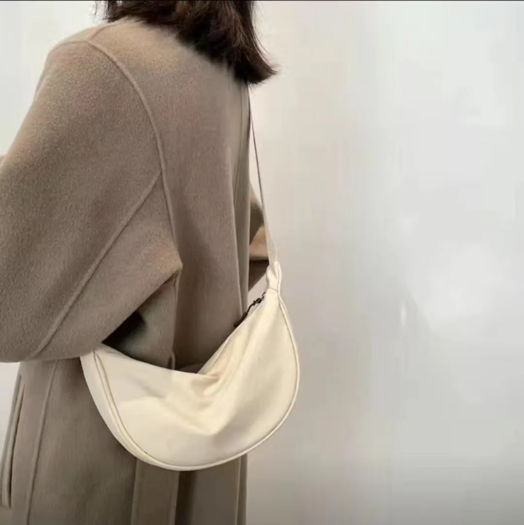 Slung Nylon Dumpling Bag Simple Joker Small Satchel Female Portable Shoulder Canvas Bag Underarm Bag