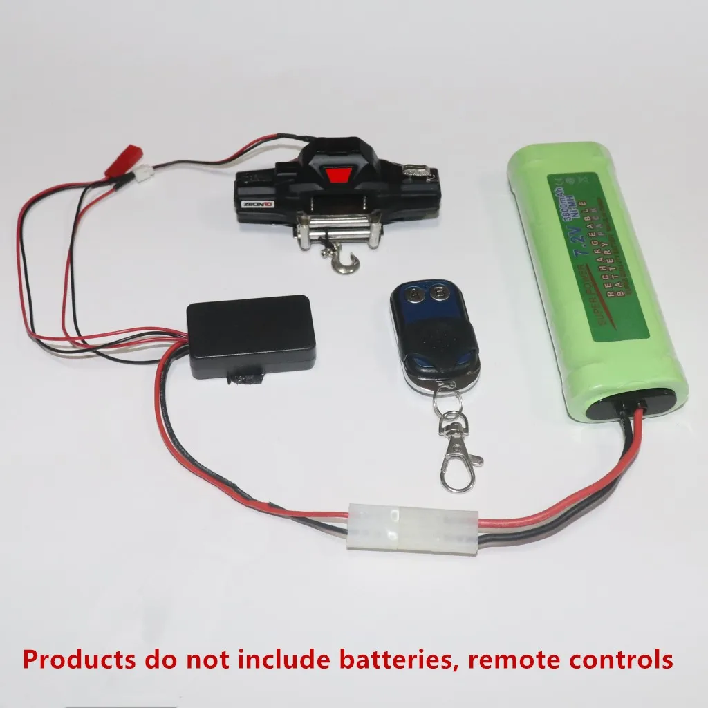 RC Dual Motors Automatic Winch Wireless Remote Controller System for 1:10 RC Crawler Car Axial SCX10 90046 TRX4 TRX6