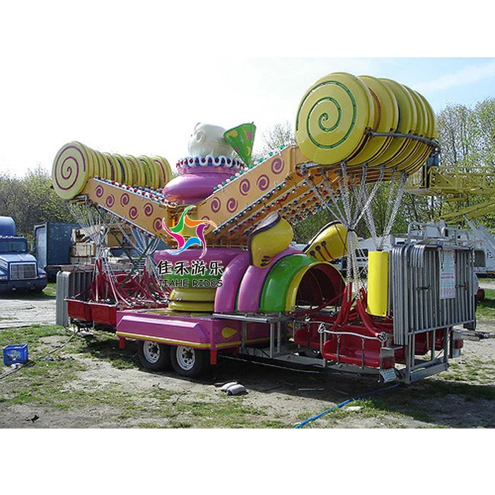 
Trailer mounted amusement rides lollipop fair swings rides for kids 