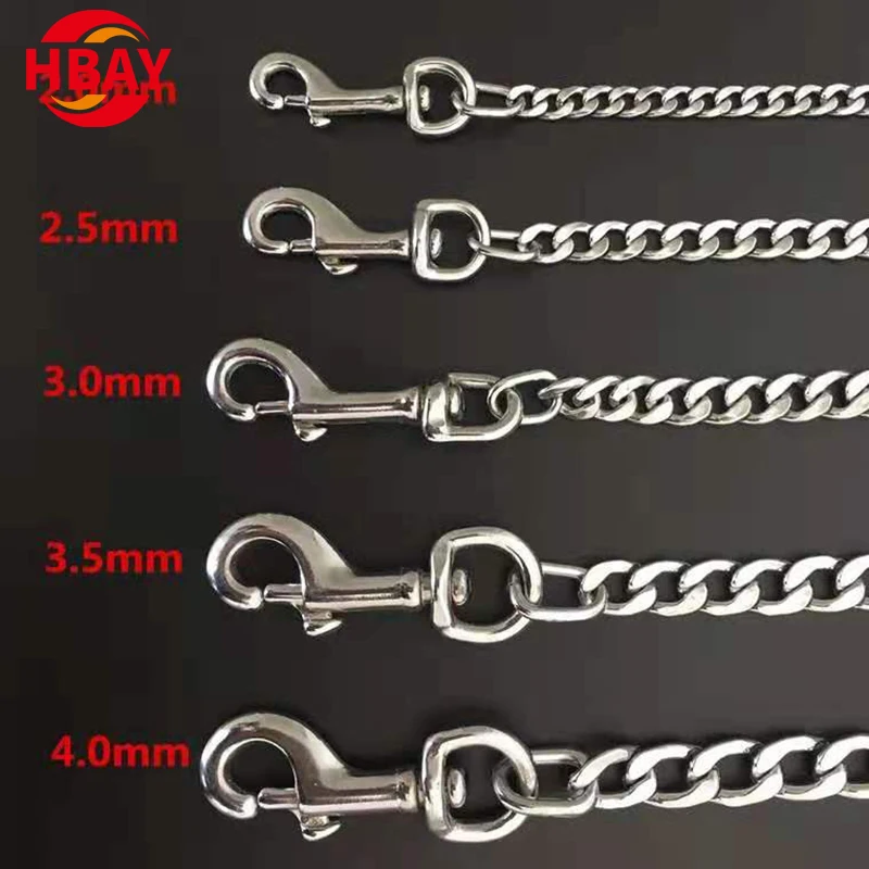 Factory wholesale 1-5mm Chain Stainless Steel Dog Chain Steel Pet Dog drag Chain