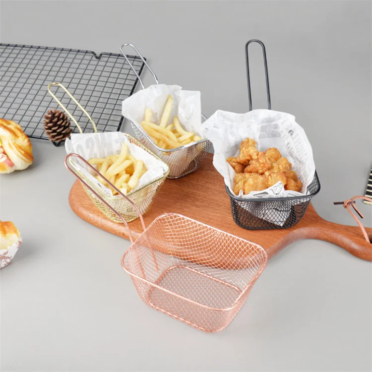 Kitchen Cooking fried wings french fries baskets Square Fry Basket