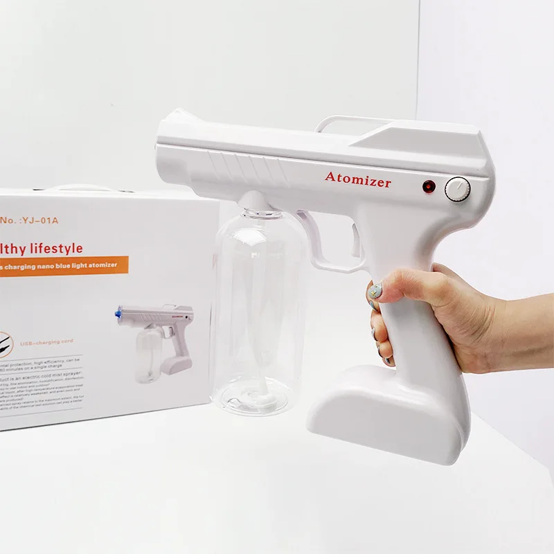 Trendy Portable cordless nano mist sprayer gun electric atomizer spray machine Blue ray wireless nano spray gun