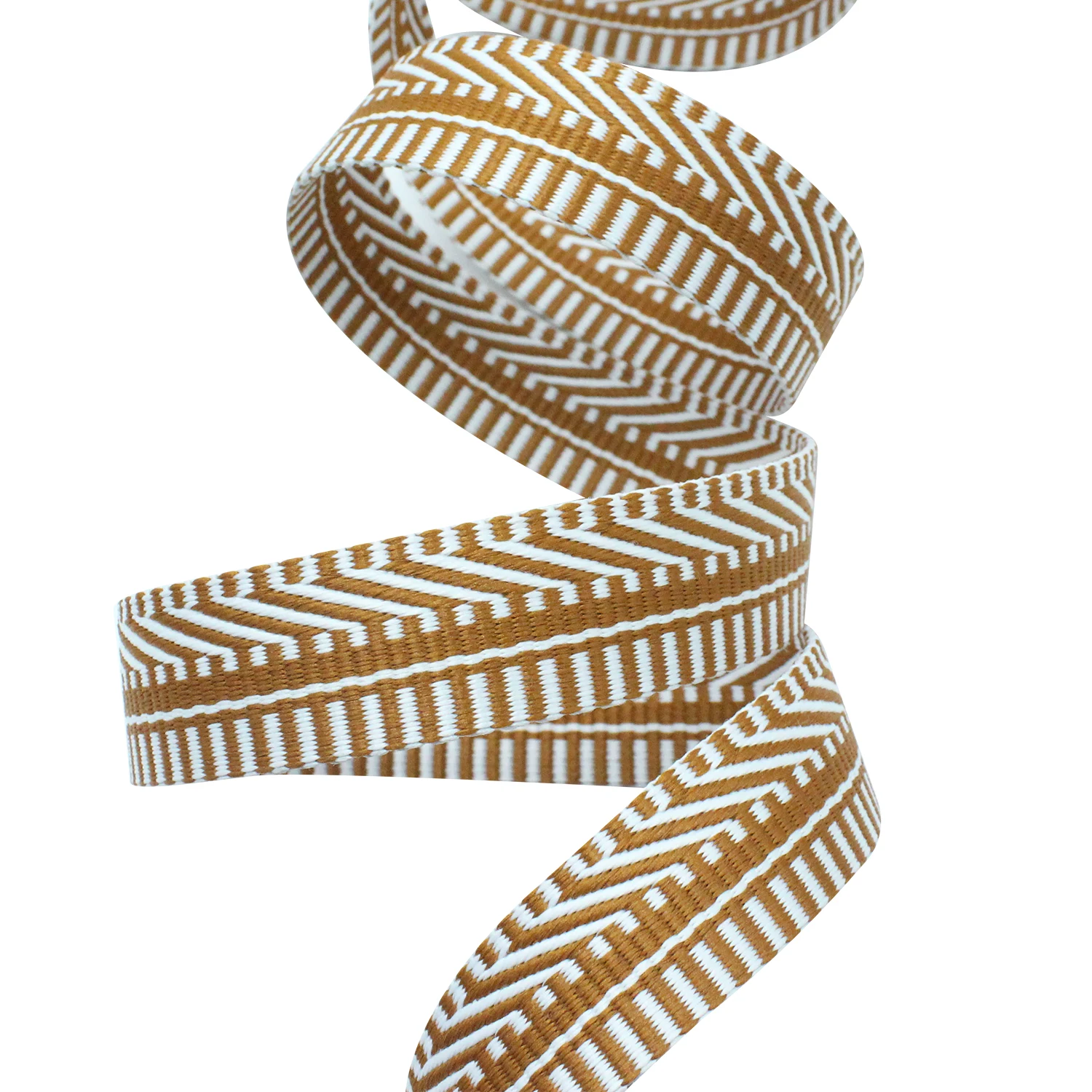 Factory customized Accept ODM OEM Khaki intercolored100% polyester 38mm jacquard colorfu webbing tape