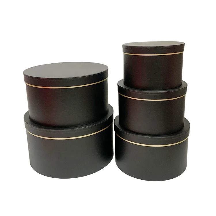 40 pcs Elegant Round Flower Packing Gift Boxes Set Of 5 Pcs With Lid Paper  Box Packaging Materials Flowers Gift Packing Boxes