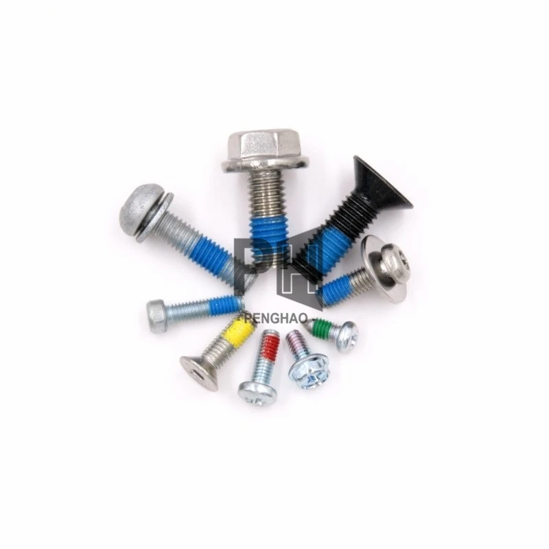 High-Quality Anti-Loose Screws Stainless Steel Adhesive Fasteners Carbon Steel Round and Flat Head Screws with Anti-Drop