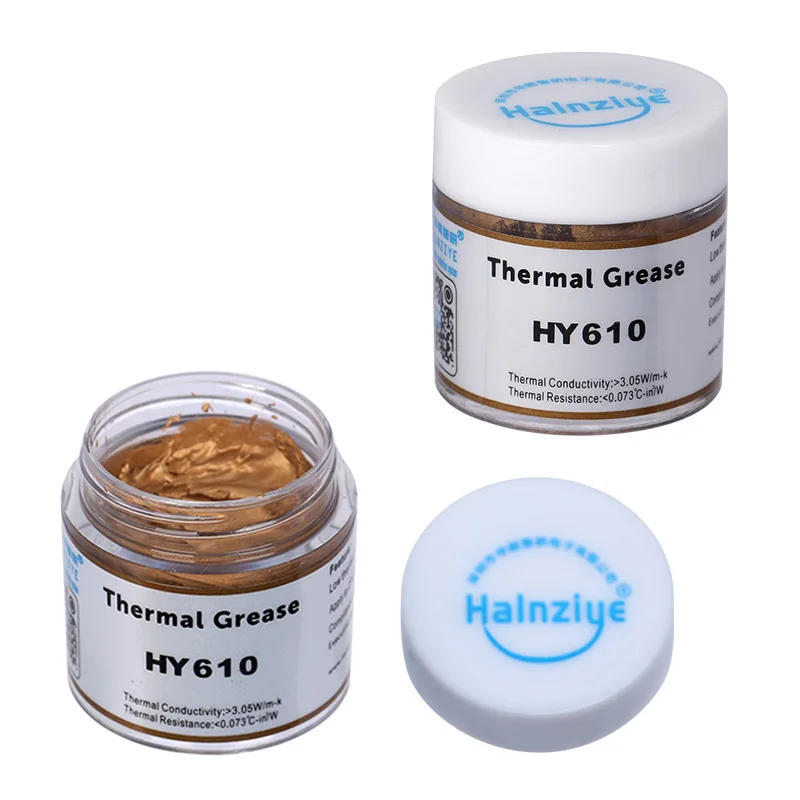 10g CPU silicone thermal grease paste compound for CPU LED in syringe >3.05w/m-k gold