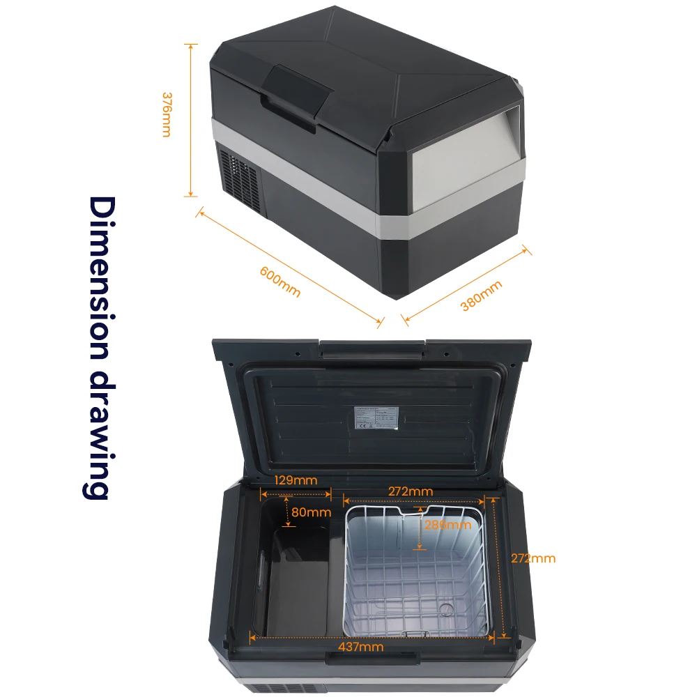 28l  12v 220v Dual Use Car Freezer Fast Cooling Low Noise Perfect For Dorms And Camping Adventures