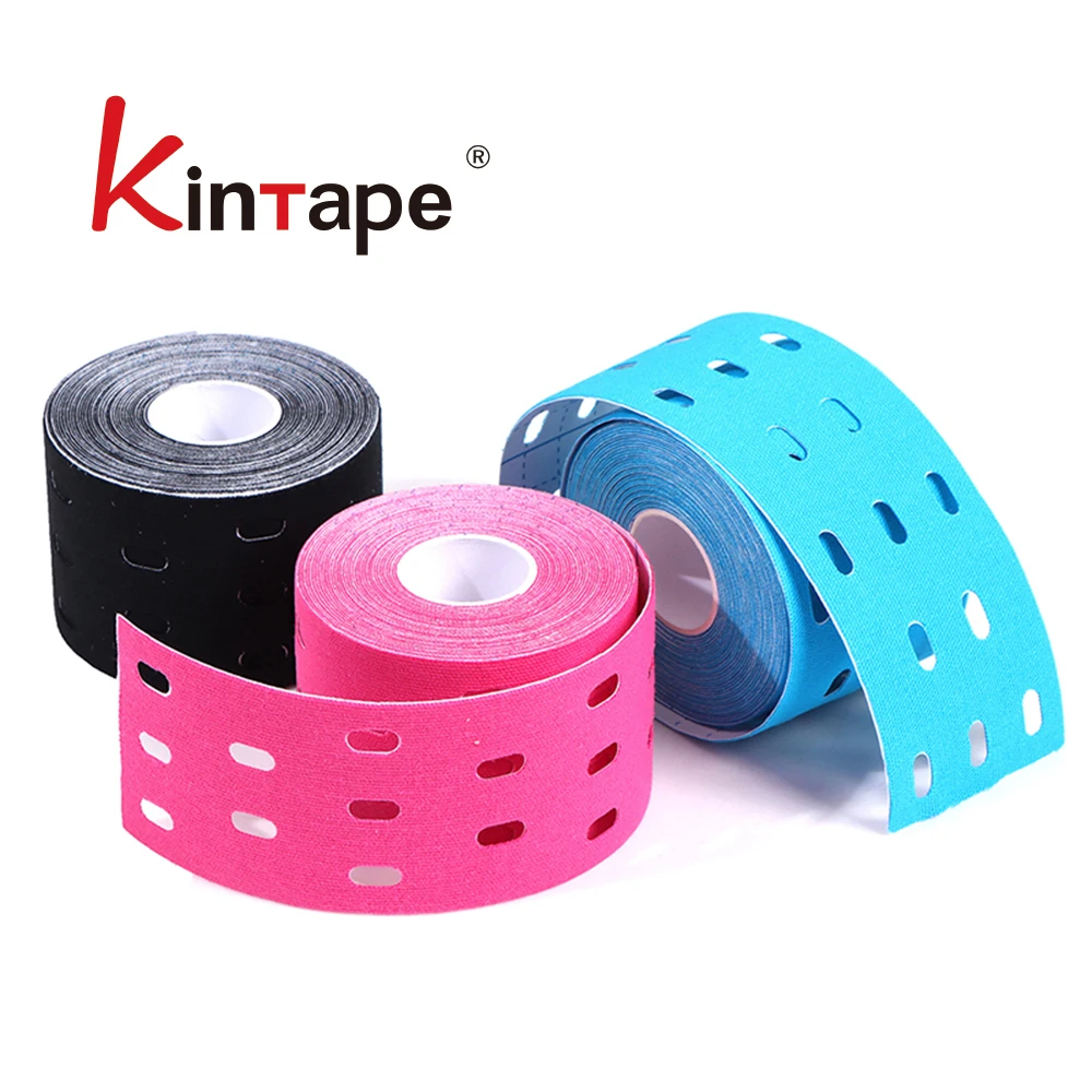5cm*5m Perforated Muscles Sports Adhesive Tape Therapeutic Care Elastic Physio Punched Kinesiology Tape Bandage Breathable