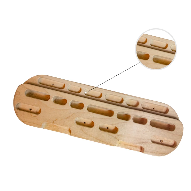 Portable Indoor Bouldering Rock Wall Hangboard Strengthener Wooden Climbing Fingerboard