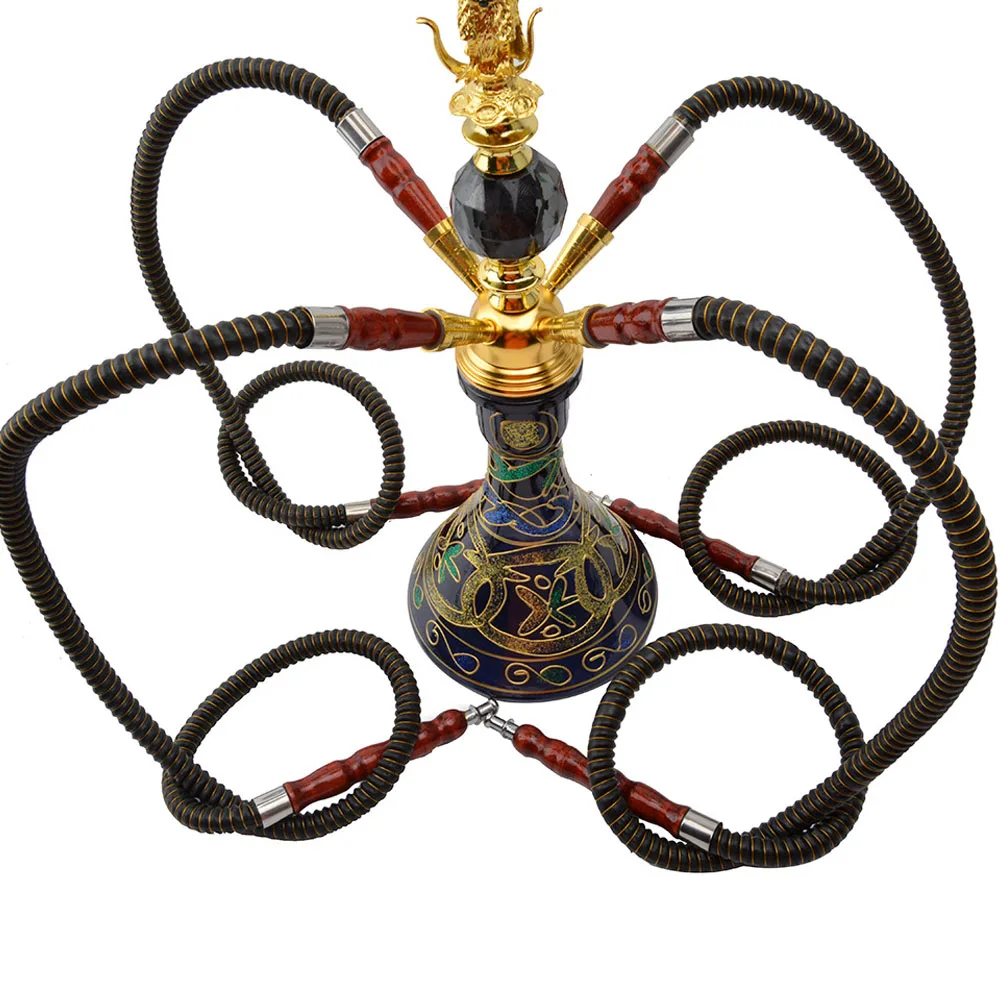 Оптовая продажа индивидуальный логотип средний арабский кальян в форме золотого орла четыре трубы кальяна