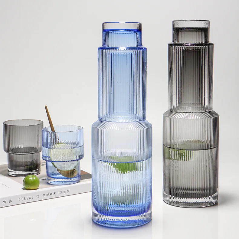 
High Temperature Resistant Glass Cold Kettle Transparent Glass Cold Kettle Set One Pot And Two Cups 