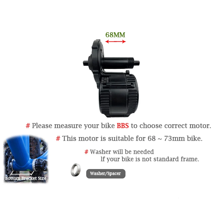 Комплект мотора Bafang 36 в 250 Вт комплект для преобразования среднего привода Ebike с батареей