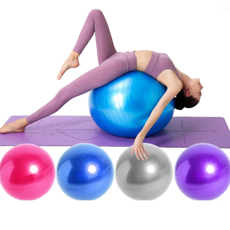 Hot Sale Home Gym Thickened Anti-Burst Yoga Balance Ball Inflatable Exercise Ball 55cm 65cm 75cm PVC Yoga Ball