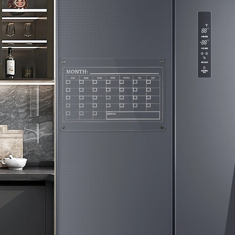 Size Customizable Calendar Transparent Plastic Acrylic Dry Erase White Board Magnetic Whiteboard With Stand