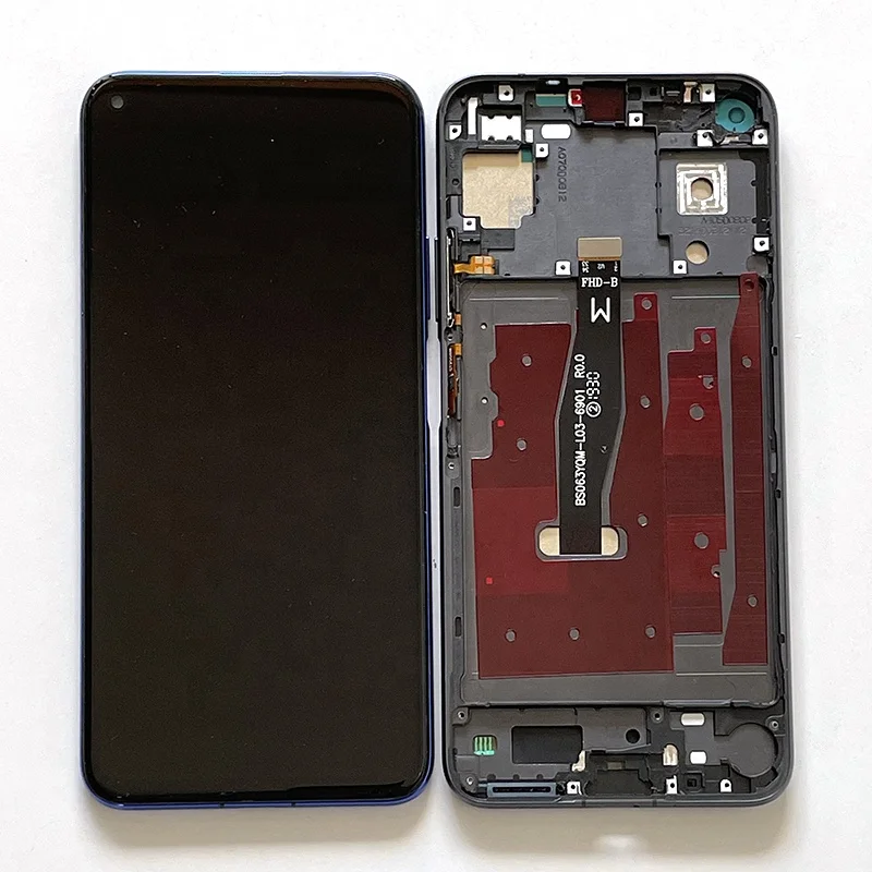 Original For Huawei Honor 20 Honor 20 Pro YAL-AL00 LCD Screen Touch Panel Digitizer With Frame For Huawei Nova 5T Display Frame