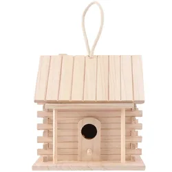 hot sales wholesale natural Wooden Hanging Decorative Nest Box Bird House for Outside Garden Patio