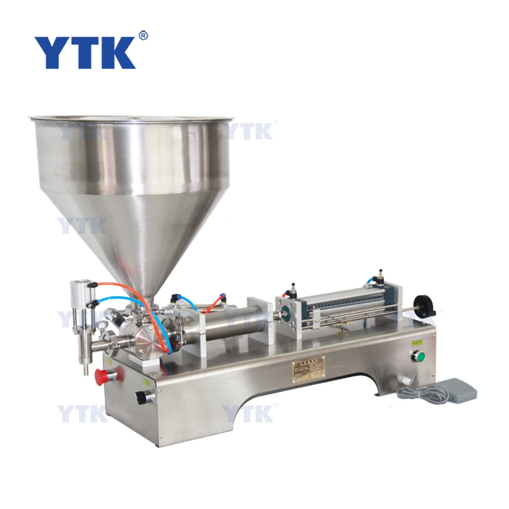 Semi-automatic ketchup syrup lotion shampoo jam cosmetic cream tomato sauce honey peanut butter paste filling machine filler