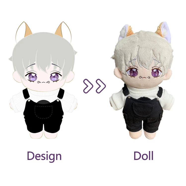 OEM ODM Most Popular Game Character Anime Character Figure Korean Star Doll Custom Plush Toys and Dolls for Original Artists