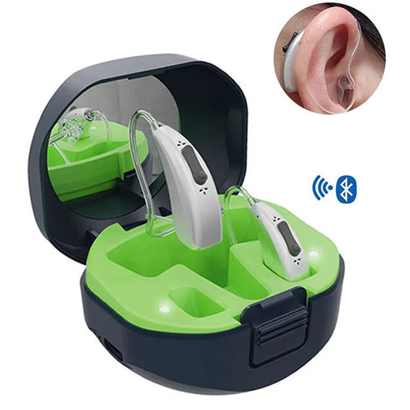 Trending products 2024 new arrivals digital bluetooth hearing aid bte rechargeable hearing aids for deafness seniors