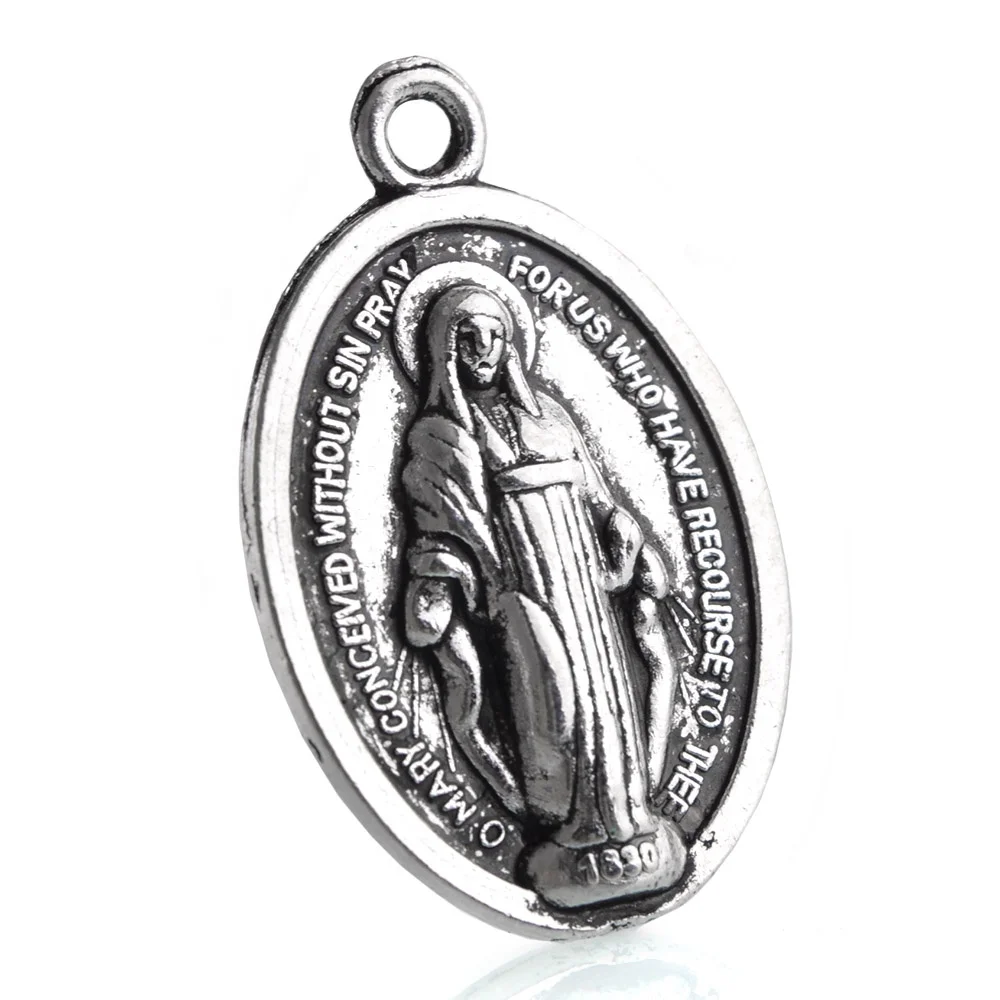 Religious Catholic Saints Medal Jesus Benedict Guardian Angel St Michael Holy Family  Metal  Charm  Pendant 25*16mm