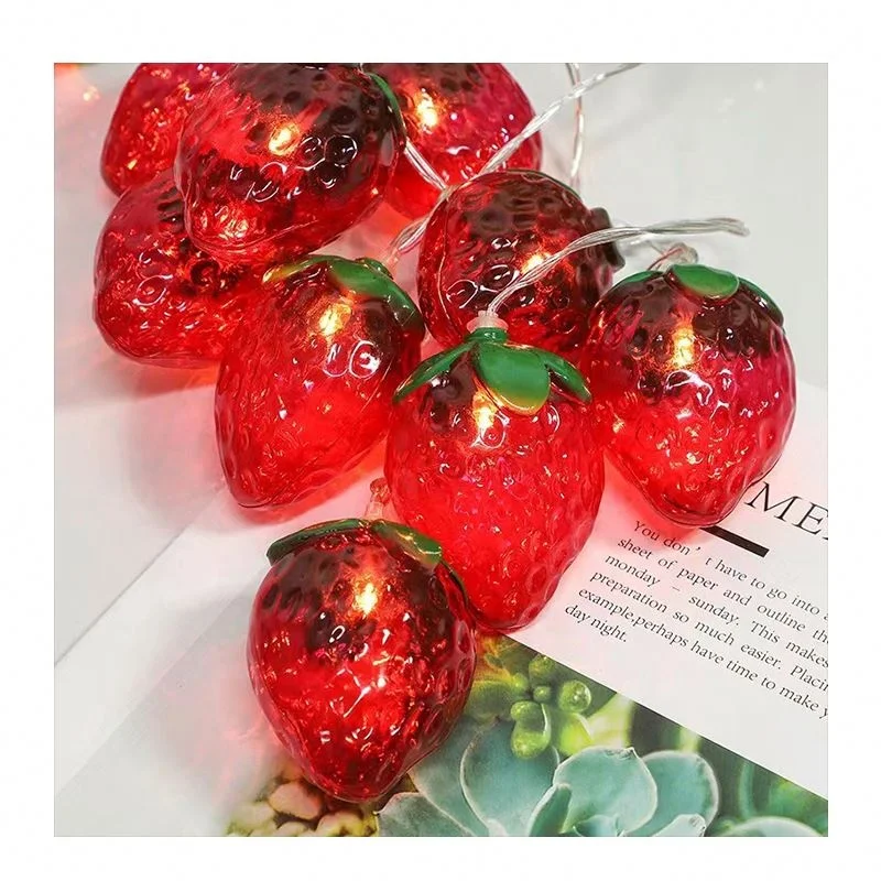 Shingel New LED strawberry lights string wedding party holiday decoration battery lights