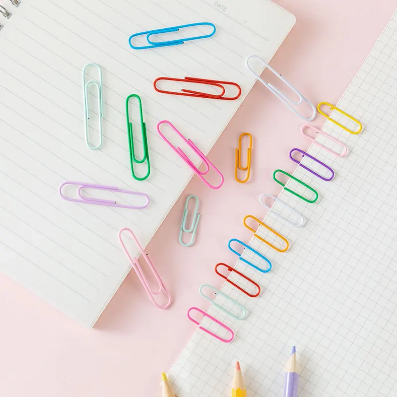 28mm paper clips with plastic boxes 50pcs paper clip