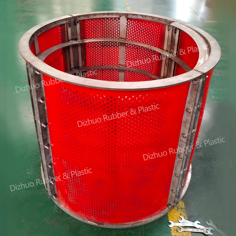 linear vibrating trommel tension polyurethane wave screen polyurethane dewatering screen panel polyurethane edged steel screen