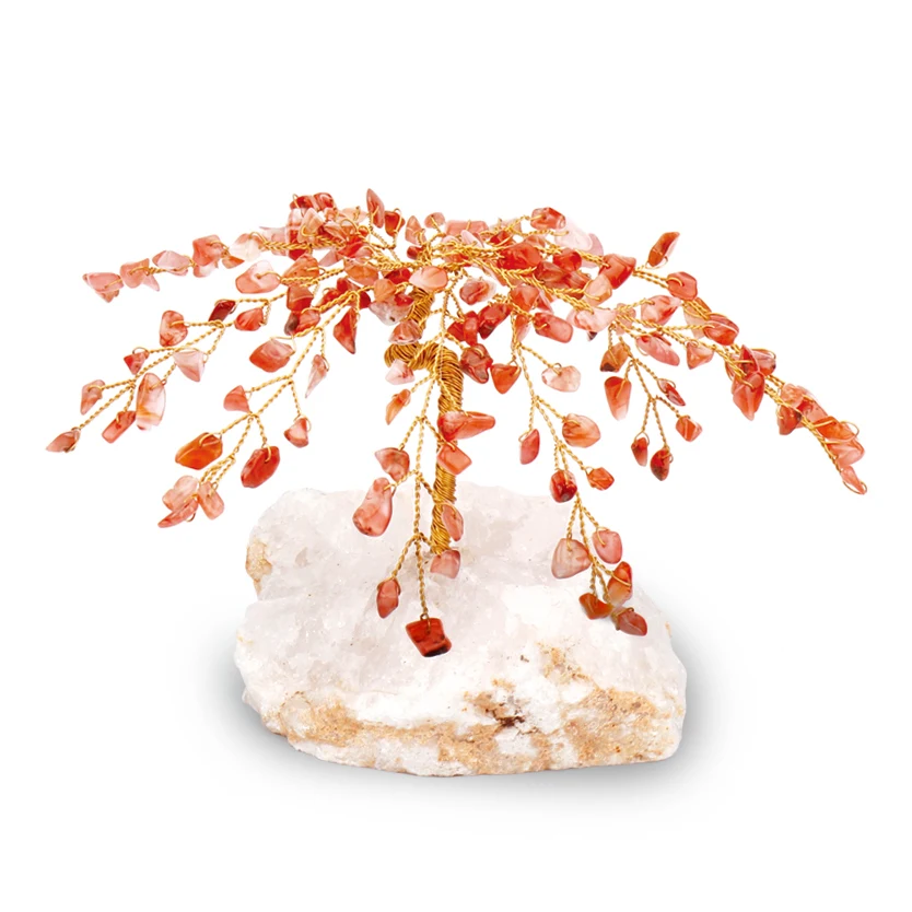 Wholesale Natural Real Multi Color Rose Quartz Amethyst Chip Chakra Healing Wire Gem Stone Gemstone Feng Shui Money Crystal Tree