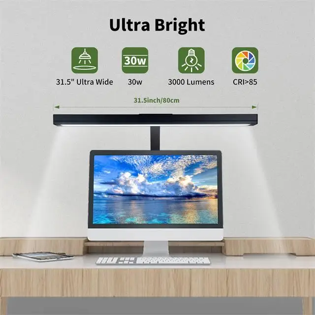 2022 30W 324pcs LED high lumen gooseneck workbench lamp office computer desk lighting home reading work light with table clamp