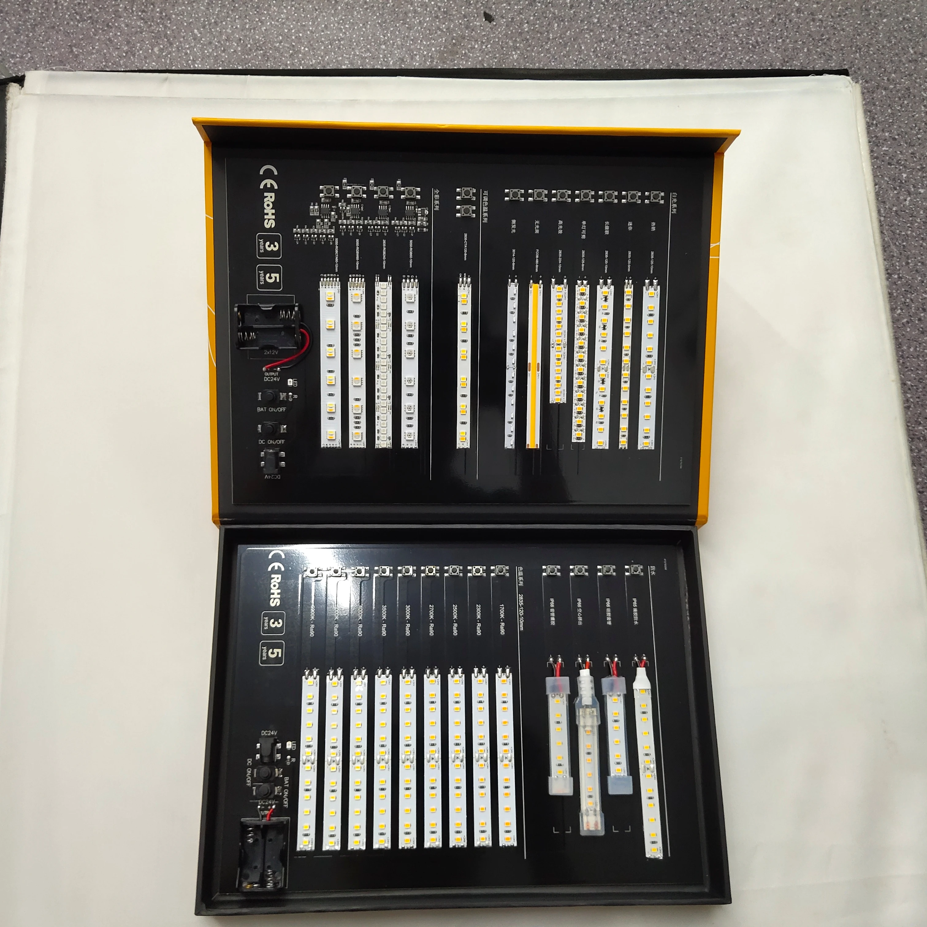 2022 новый дизайн, коробка для образцов для демонстрации полос, набор для демонстрации освещения, 12 В постоянного тока, 24 В, водонепроницаемая светодиодная полоса, монолитный блок светодиодов, Гибкая светодиодная полоса